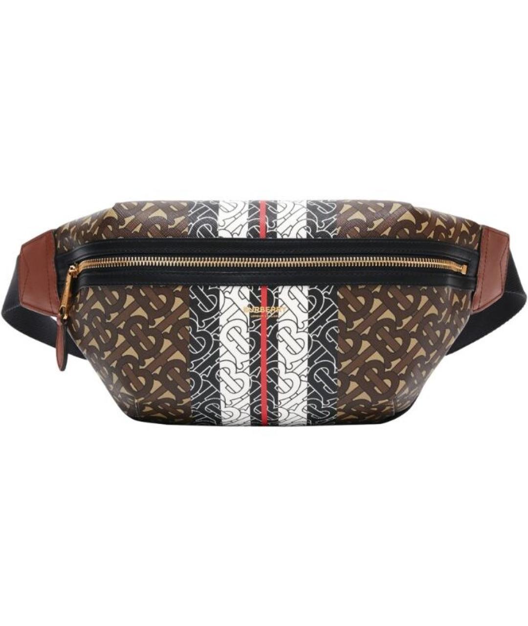 BURBERRY Коричневая поясная сумка, фото 1