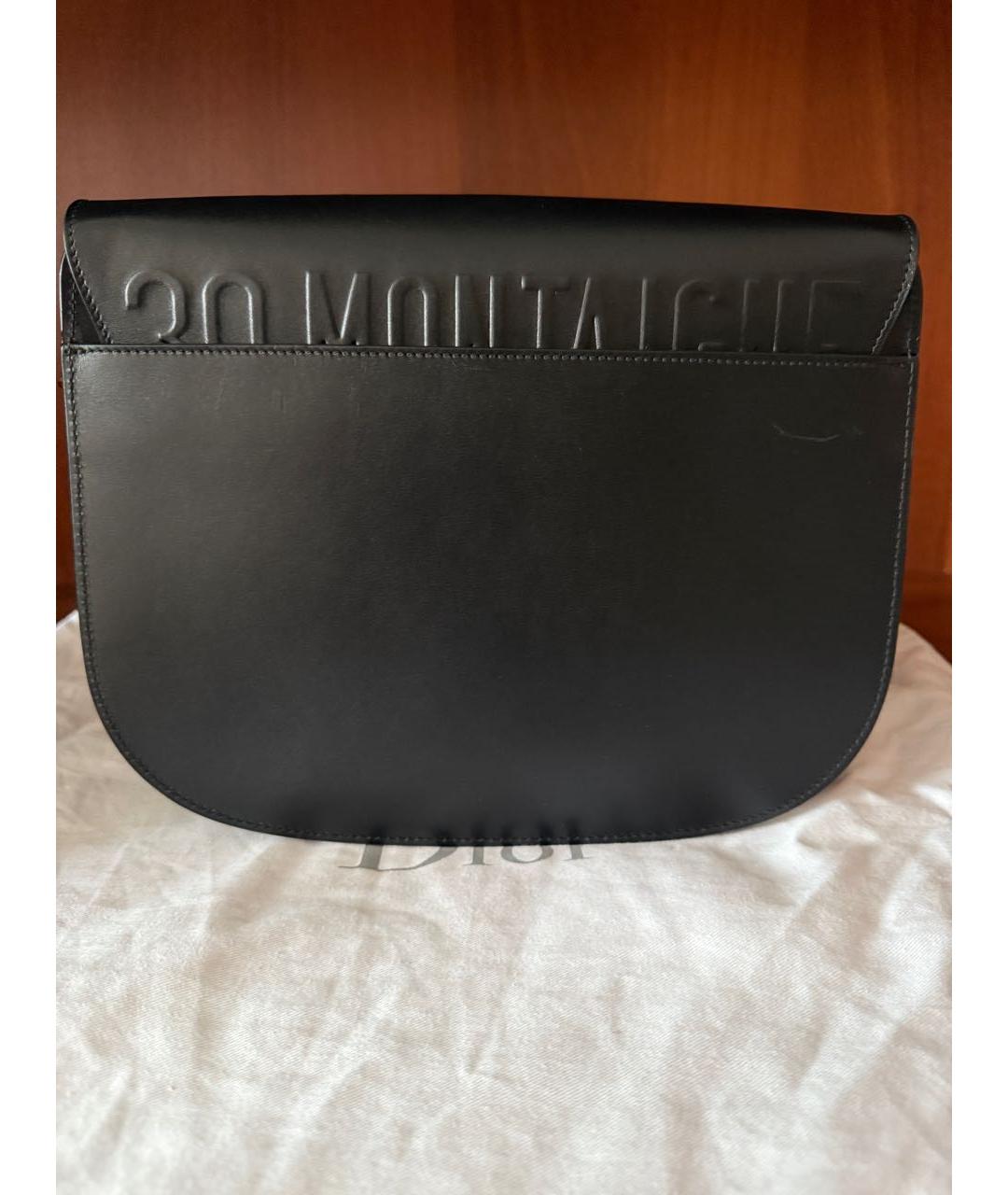 CHRISTIAN DIOR Черная кожаная сумка через плечо, фото 2