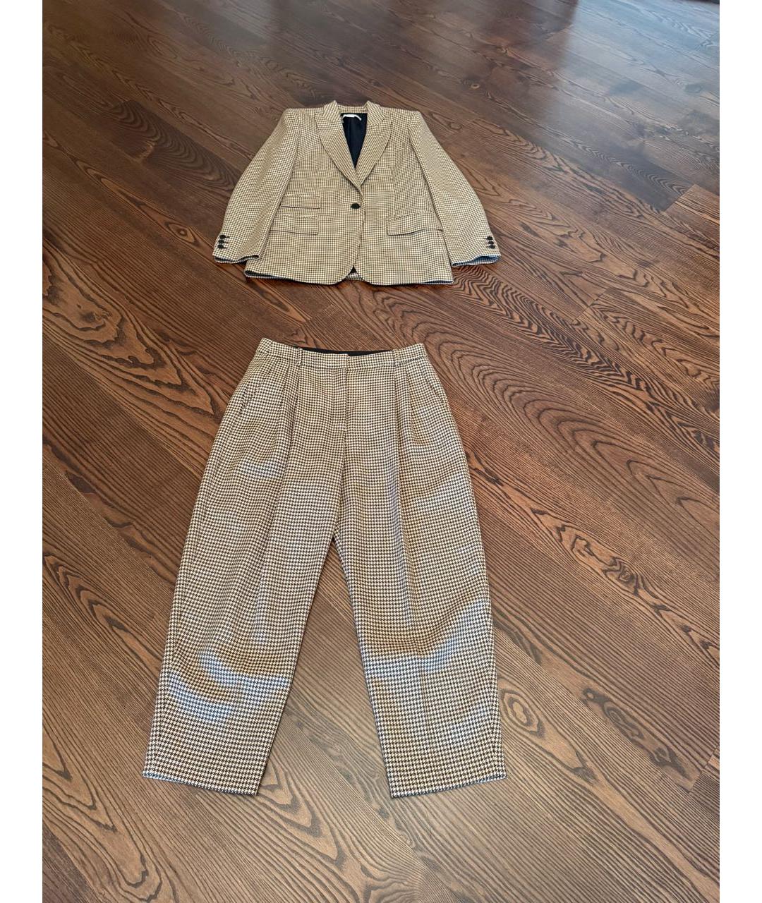 STELLA MCCARTNEY Коричневый шерстяной костюм с брюками, фото 9