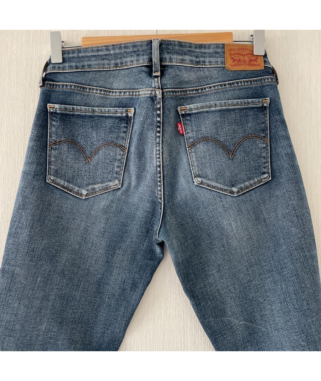 LEVI'S Синие хлопко-полиэстеровые джинсы слим, фото 7
