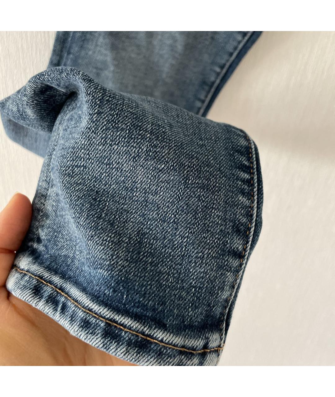 LEVI'S Синие хлопко-полиэстеровые джинсы слим, фото 5