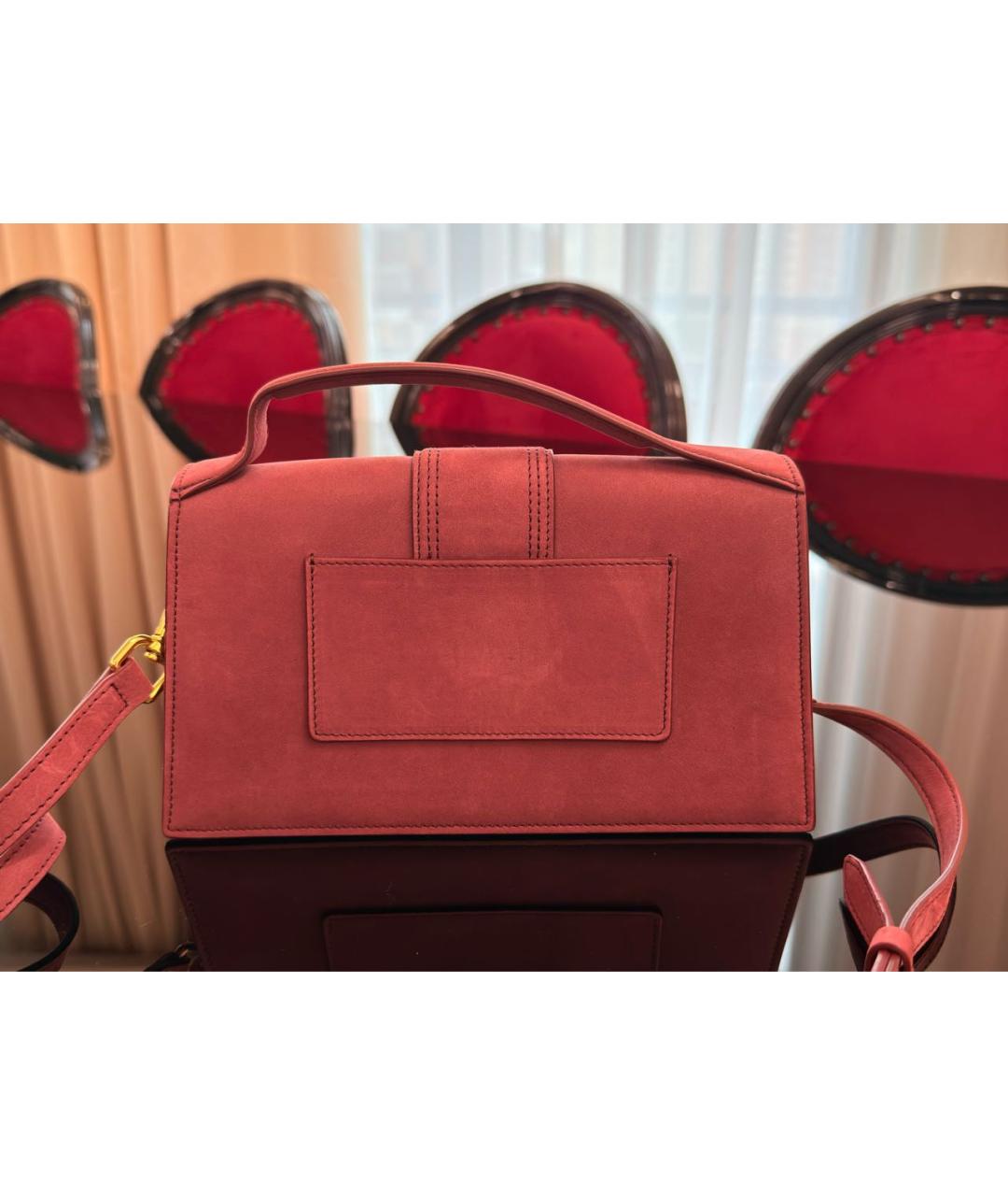 JACQUEMUS Розовая кожаная сумка через плечо, фото 3