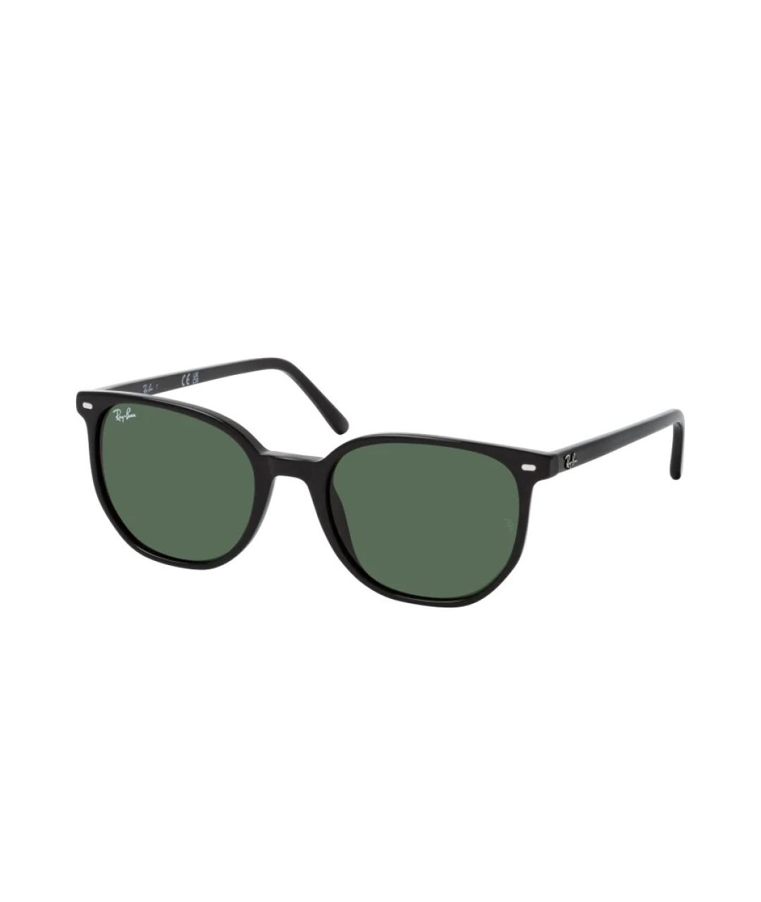 RAY BAN Черные пластиковые солнцезащитные очки, фото 1