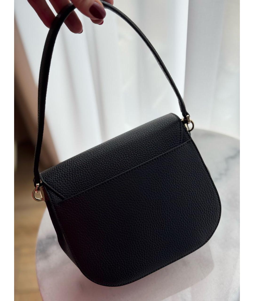 FURLA Черная сумка с короткими ручками из лакированной кожи, фото 3