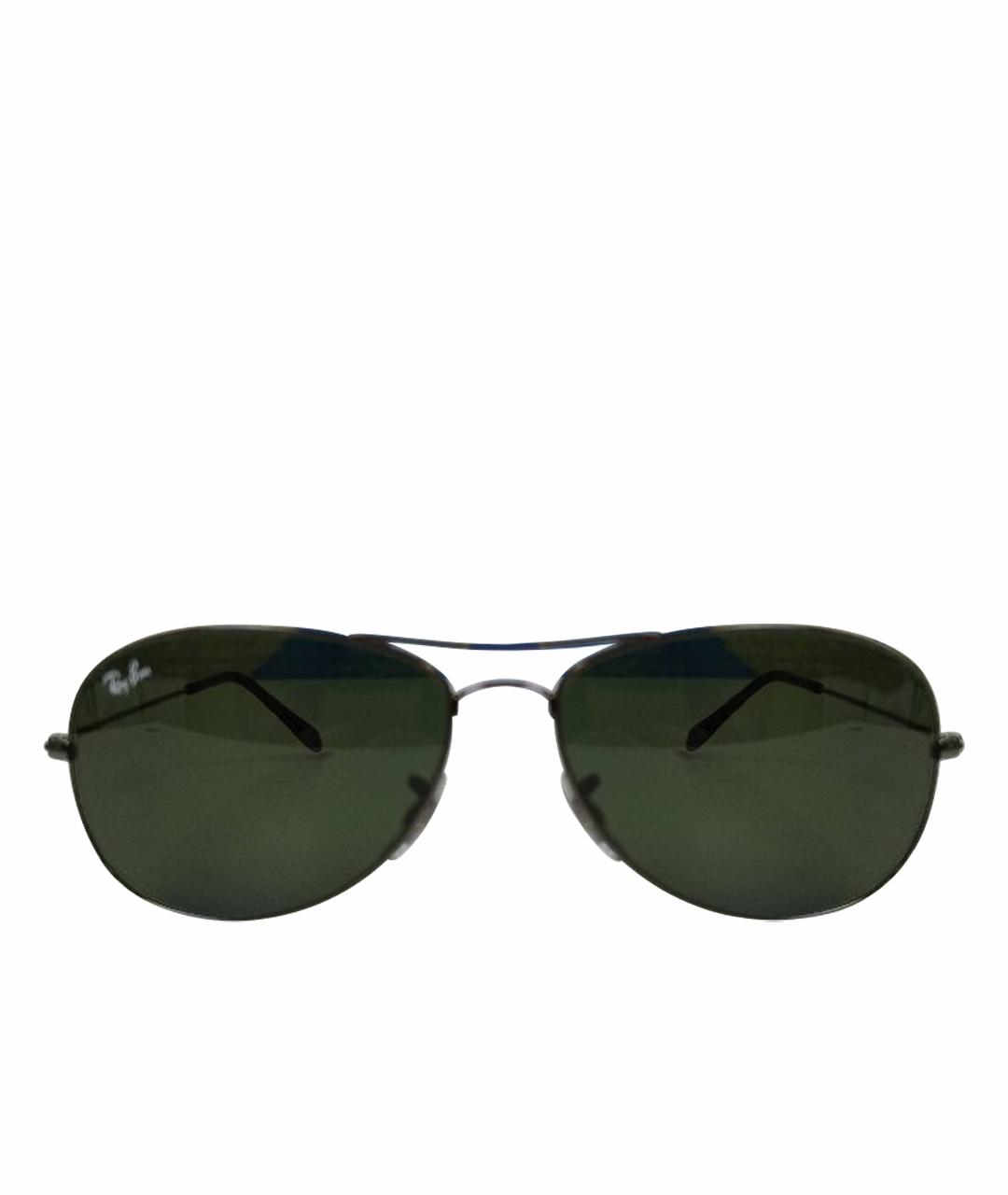 RAY BAN Черные металлические солнцезащитные очки, фото 1