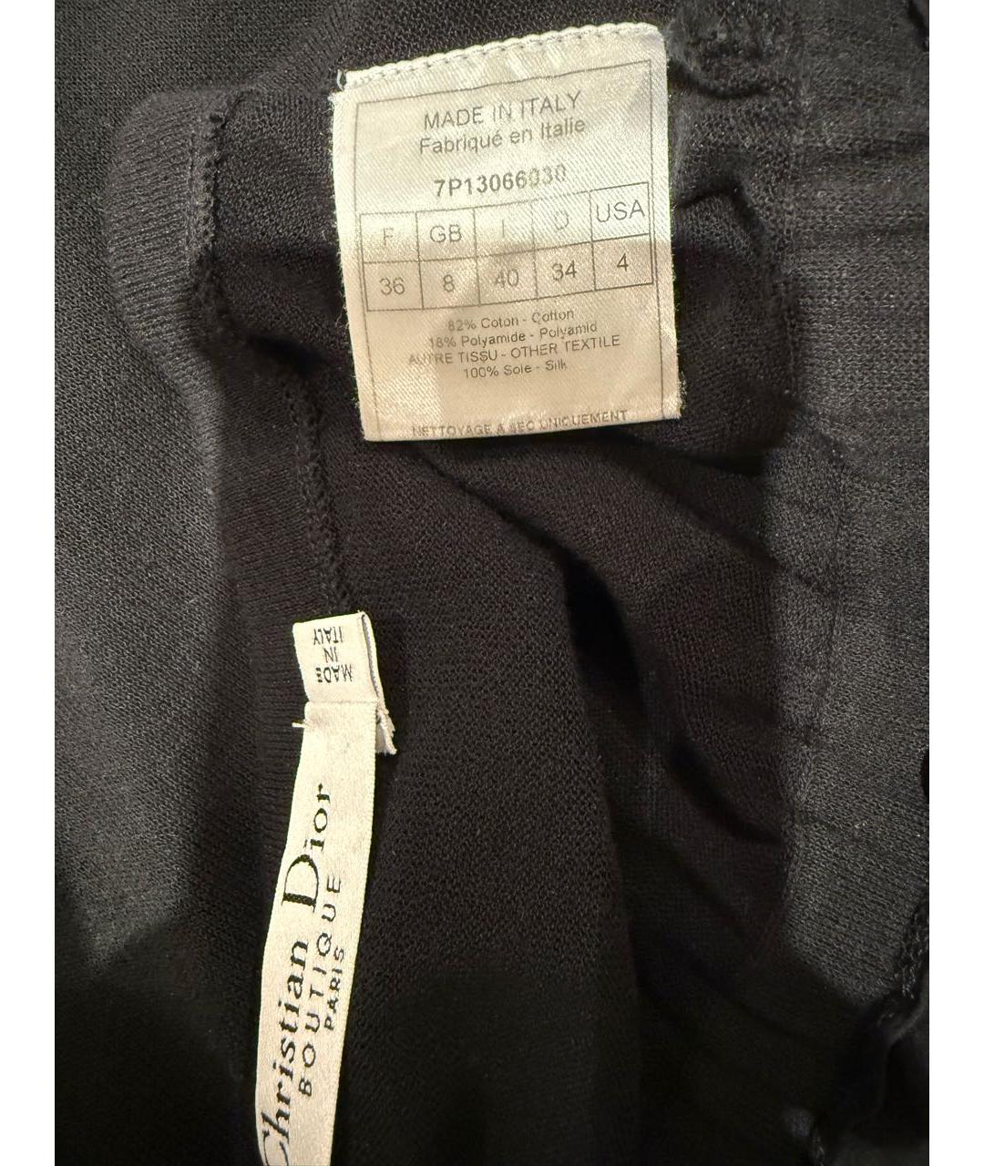 CHRISTIAN DIOR Черное хлопковое платье, фото 4