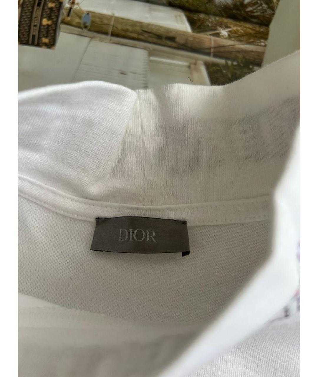 CHRISTIAN DIOR Белая хлопковая футболка, фото 7