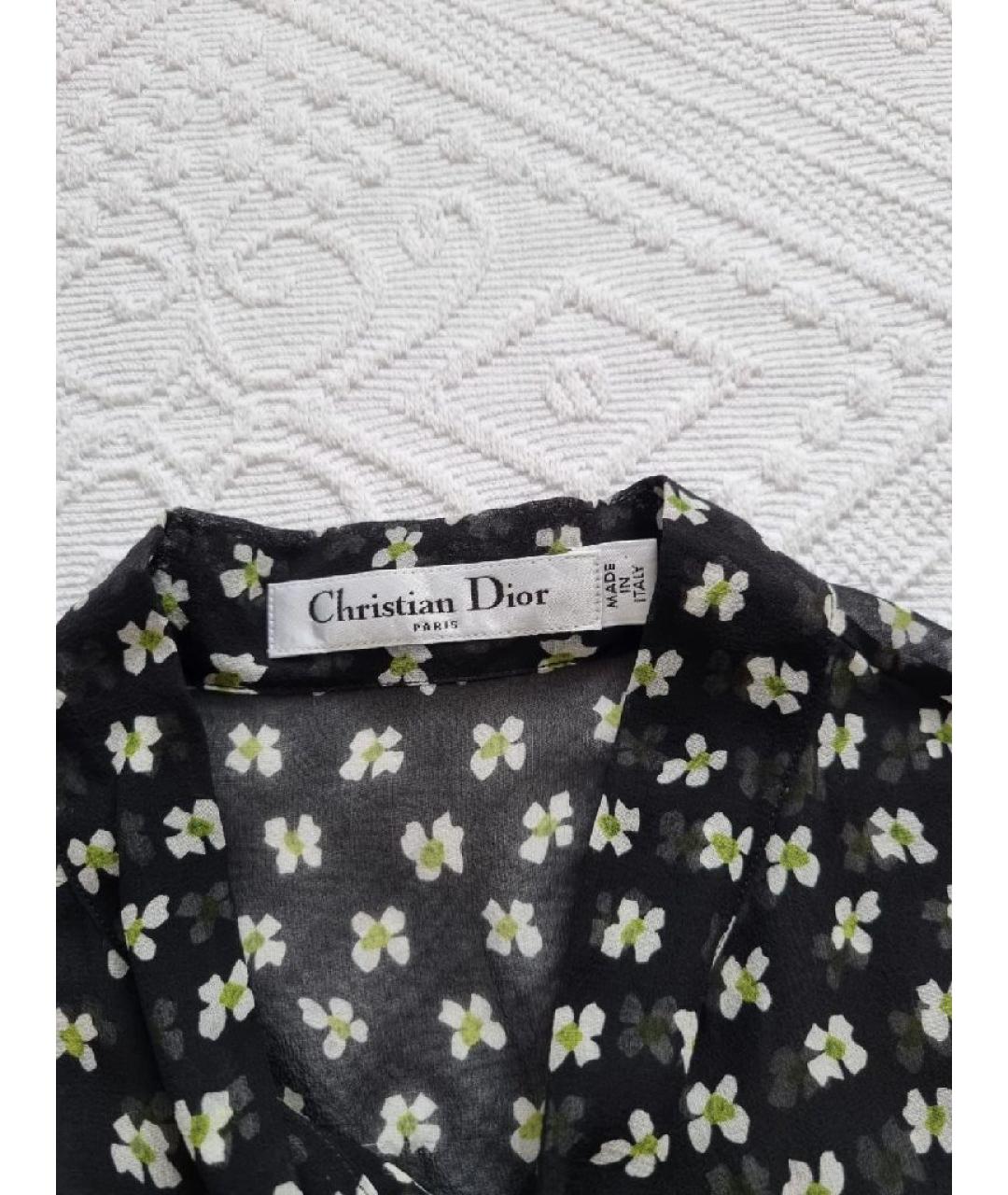 CHRISTIAN DIOR Черная шелковая блузы, фото 3
