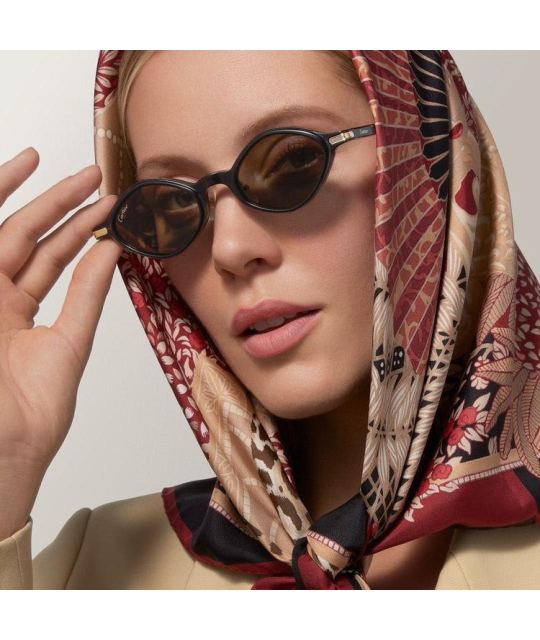 CARTIER Черные пластиковые солнцезащитные очки, фото 2