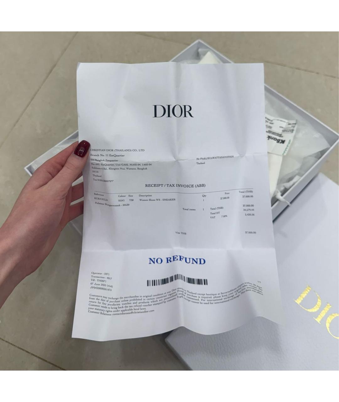 CHRISTIAN DIOR Серые кожаные кроссовки, фото 7
