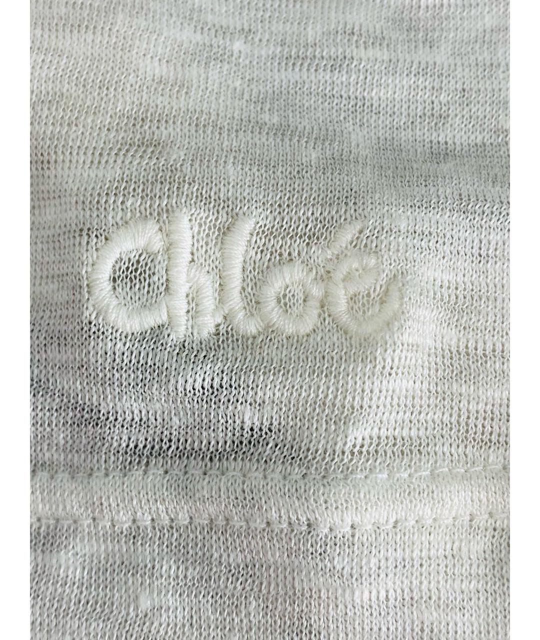 CHLOE Белая льняная майка, фото 3