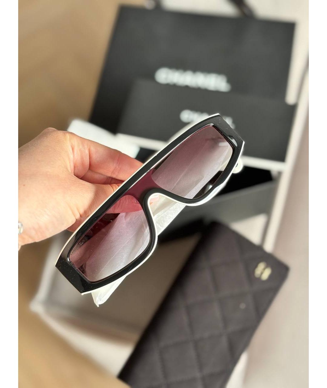 CHANEL Черные пластиковые солнцезащитные очки, фото 5
