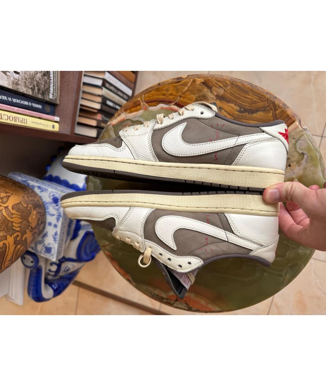 JORDAN Бежевые низкие кроссовки / кеды, фото 5