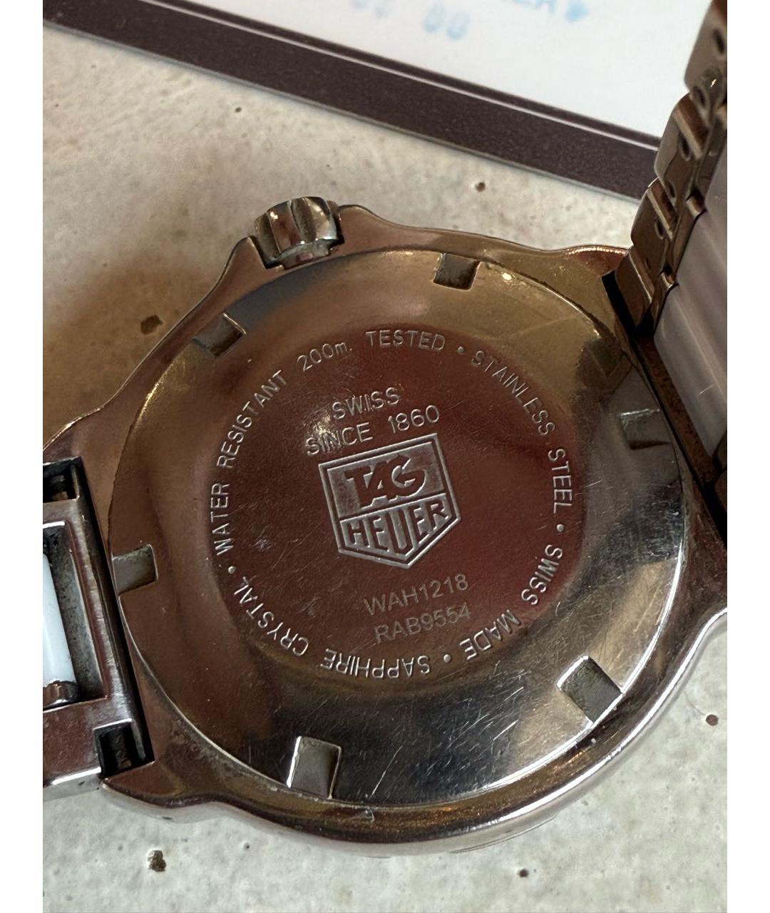 TAG HEUER Белые металлические часы, фото 3