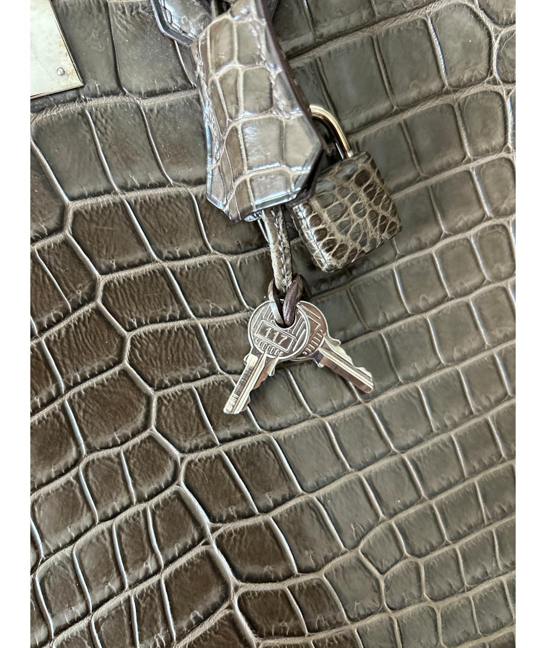 HERMES Коричневая кожаная сумка тоут, фото 6