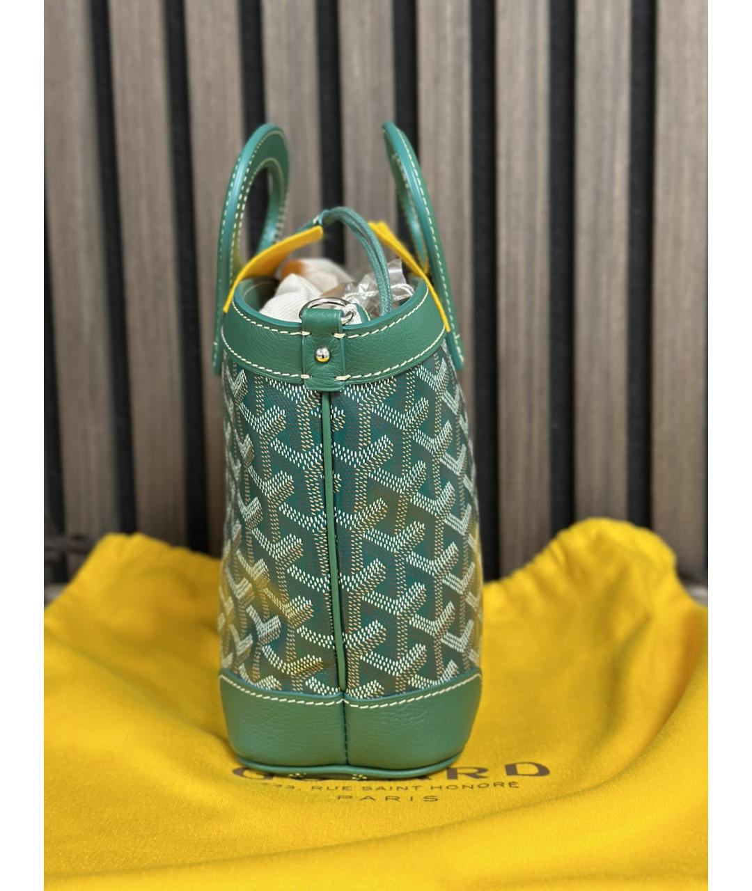 GOYARD Зеленая кожаная сумка через плечо, фото 3