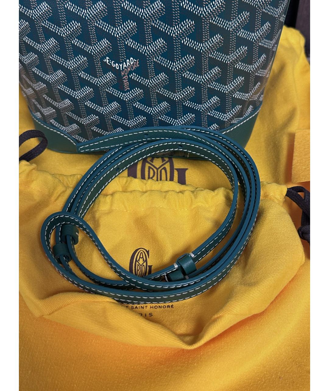 GOYARD Зеленая кожаная сумка через плечо, фото 7