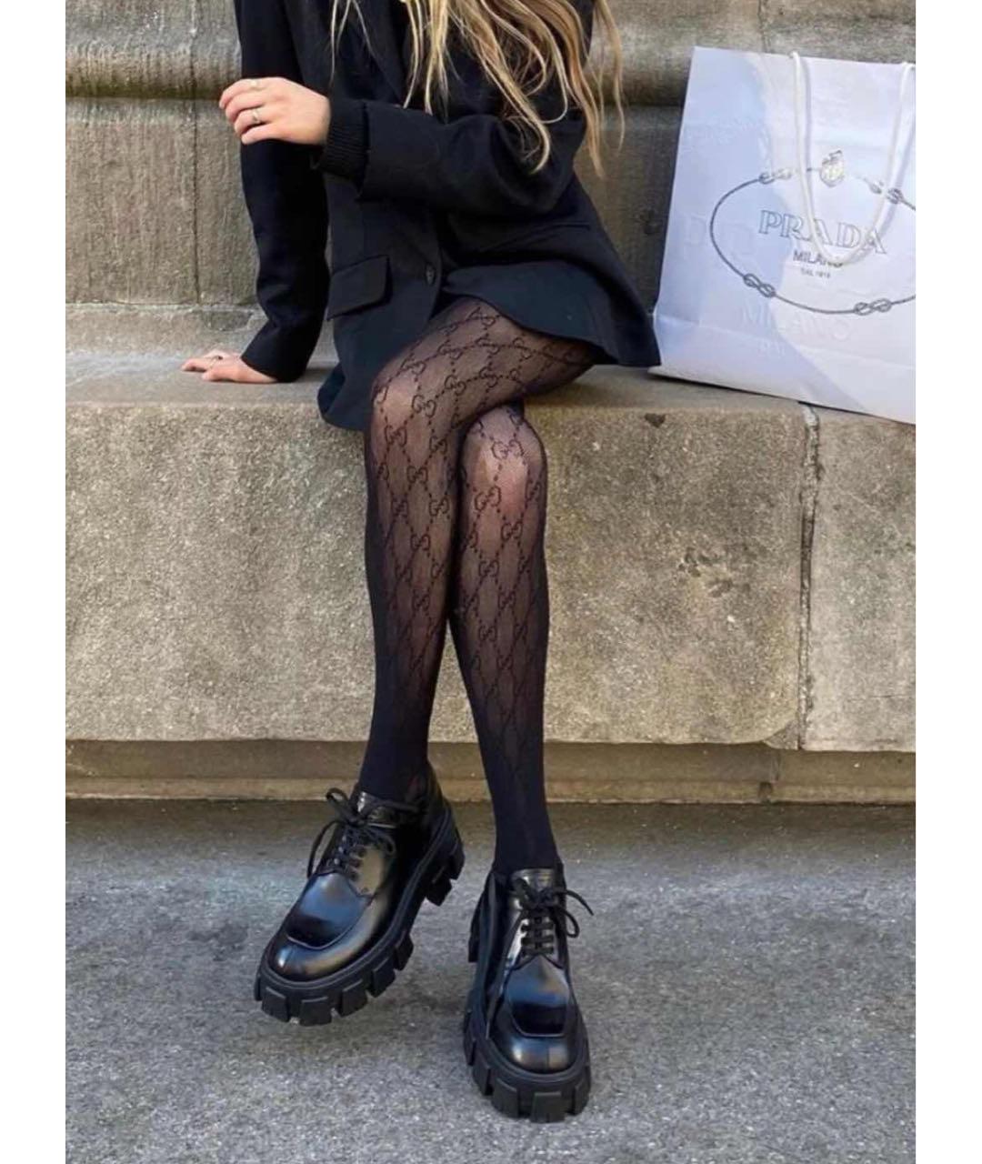 PRADA Черные кожаные брогги и оксфорды, фото 8