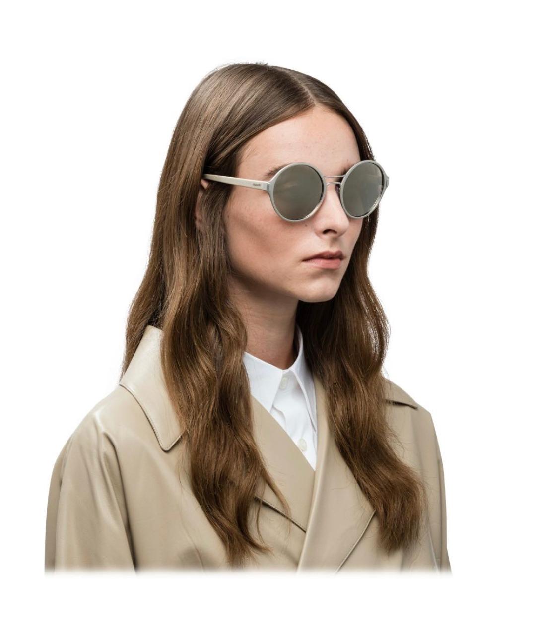 PRADA Серые металлические солнцезащитные очки, фото 2