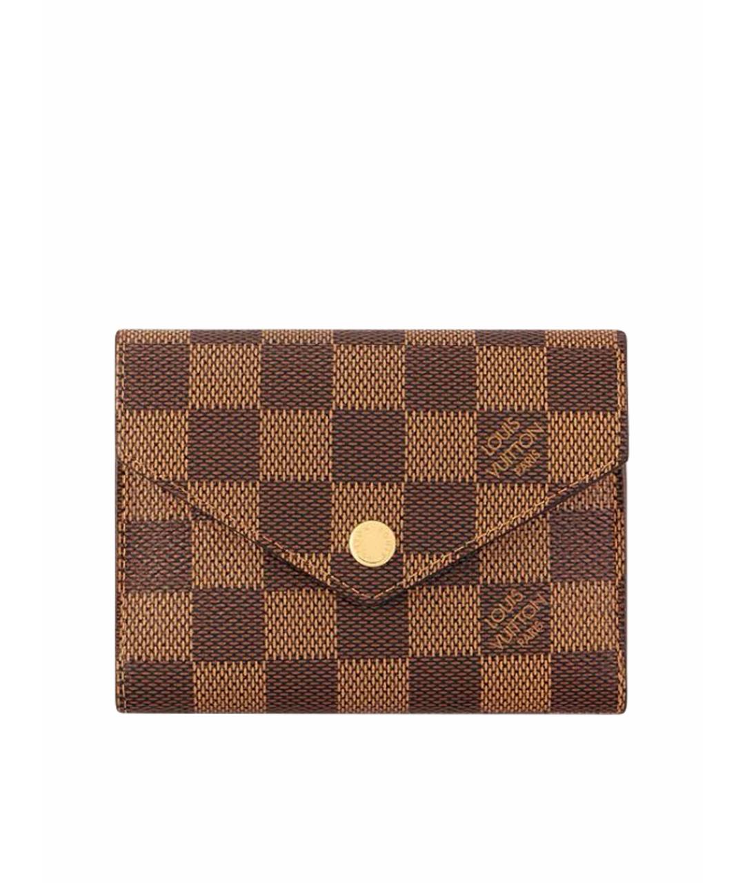 LOUIS VUITTON Коричневый кожаный кошелек, фото 1