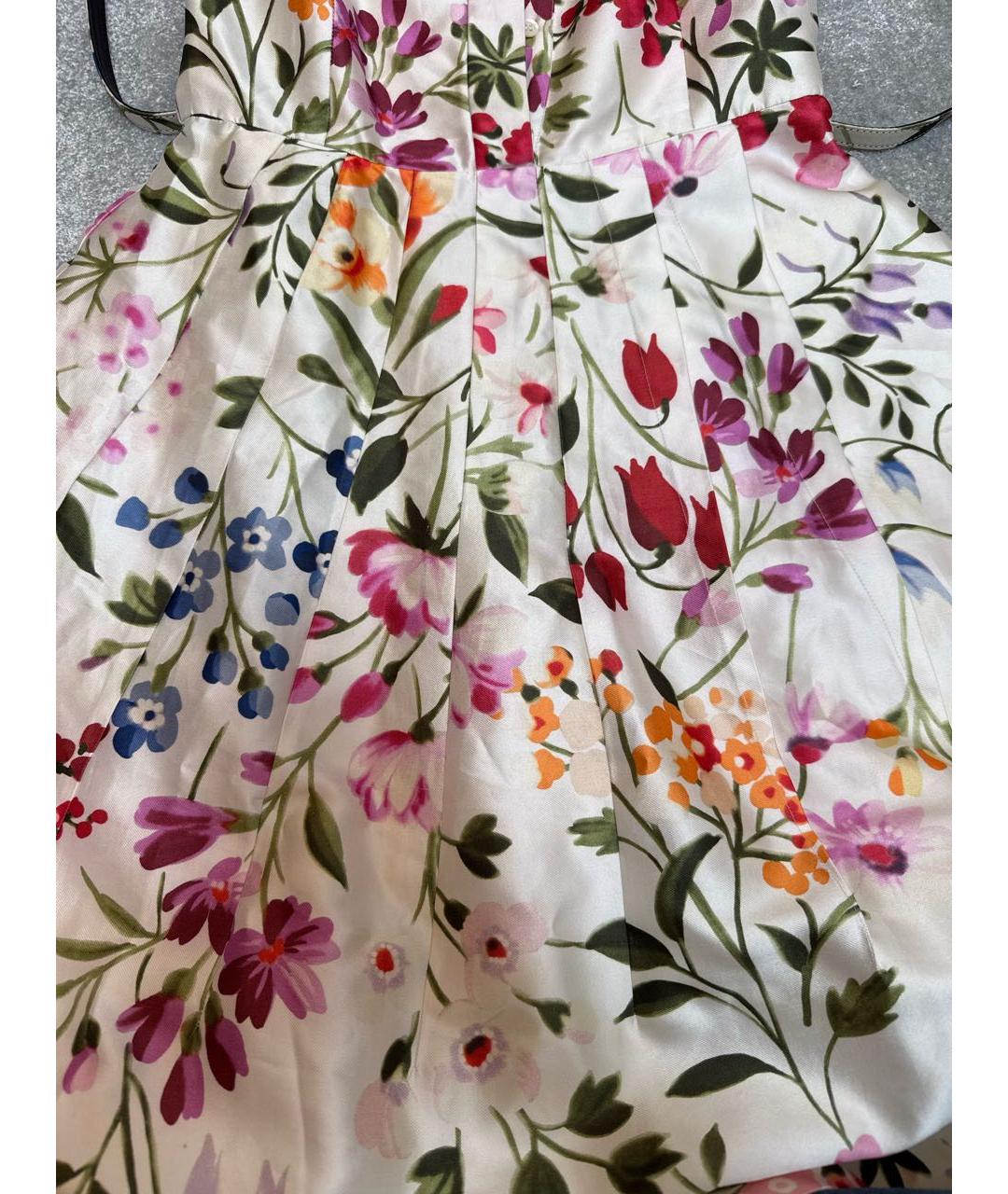 OSCAR DE LA RENTA Мульти шелковое платье, фото 5