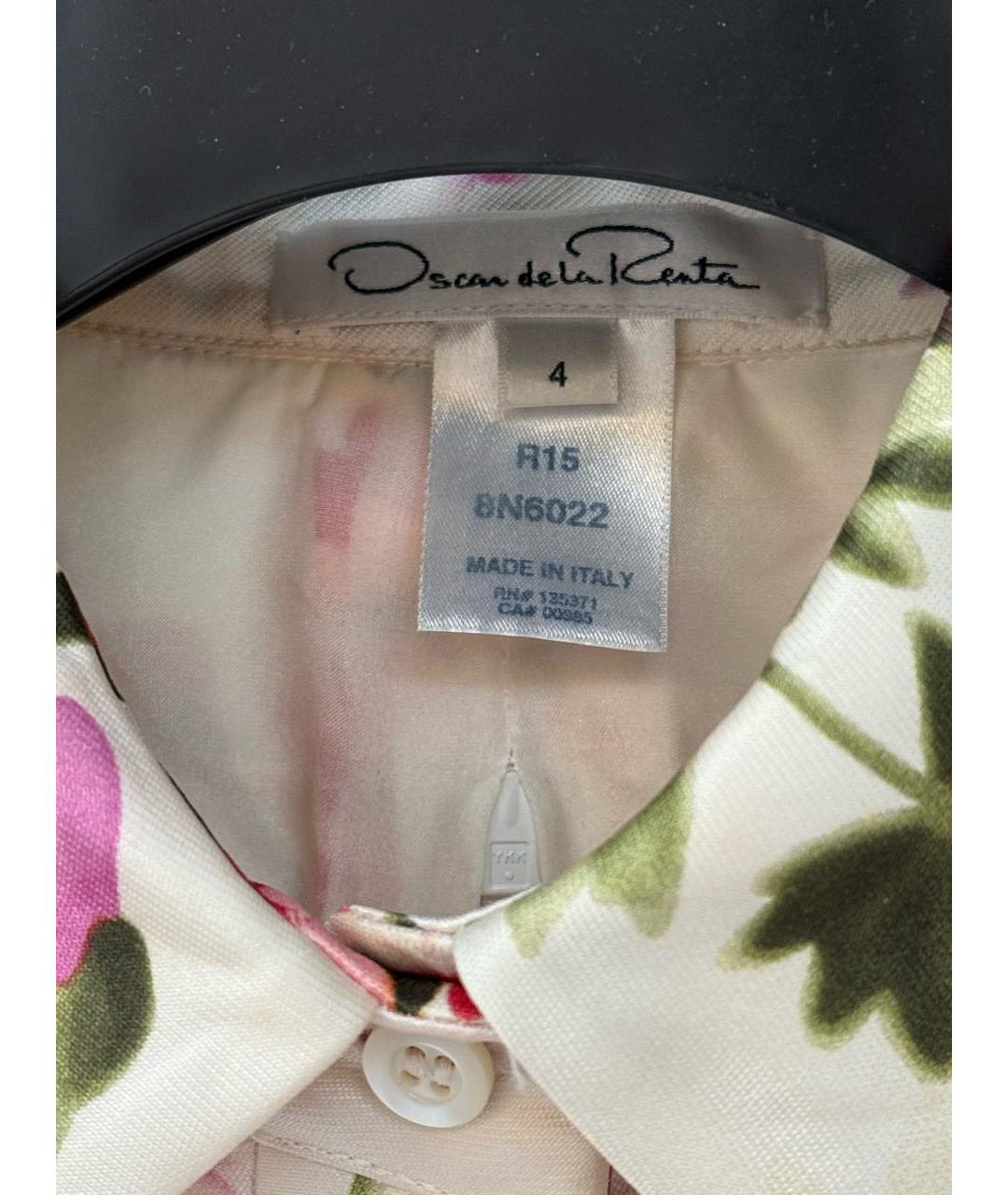 OSCAR DE LA RENTA Мульти шелковое платье, фото 3
