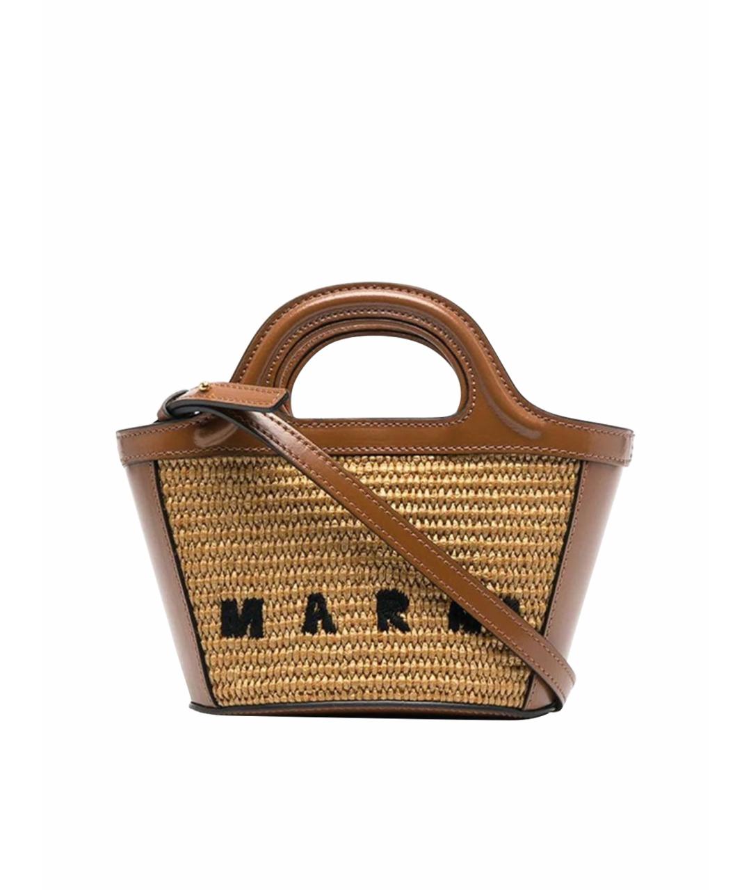 MARNI Коричневая пляжная сумка, фото 1