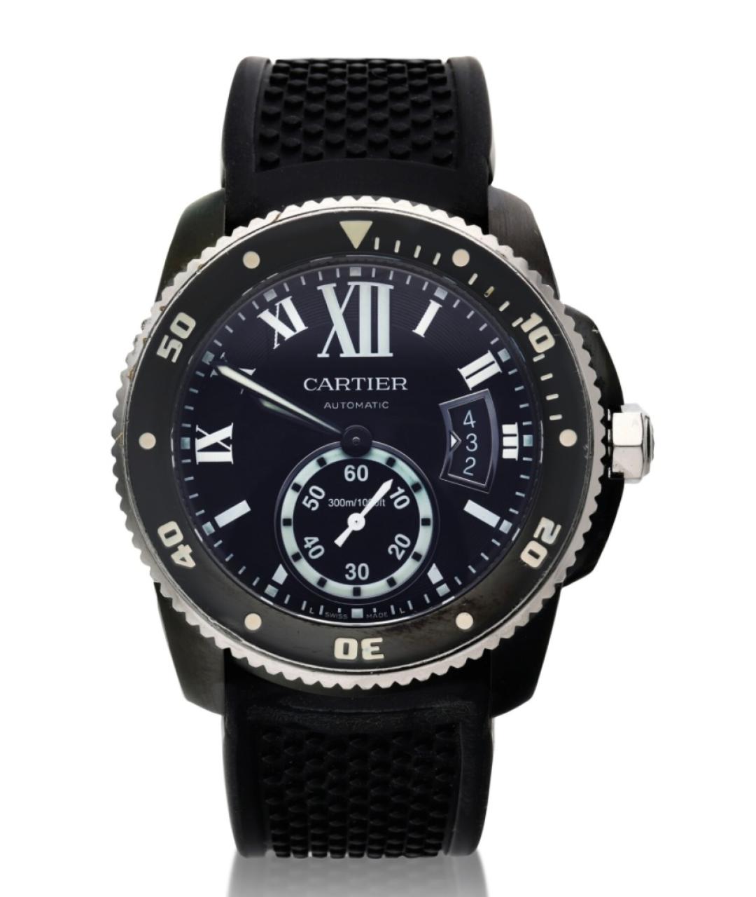 CARTIER Черные часы, фото 10