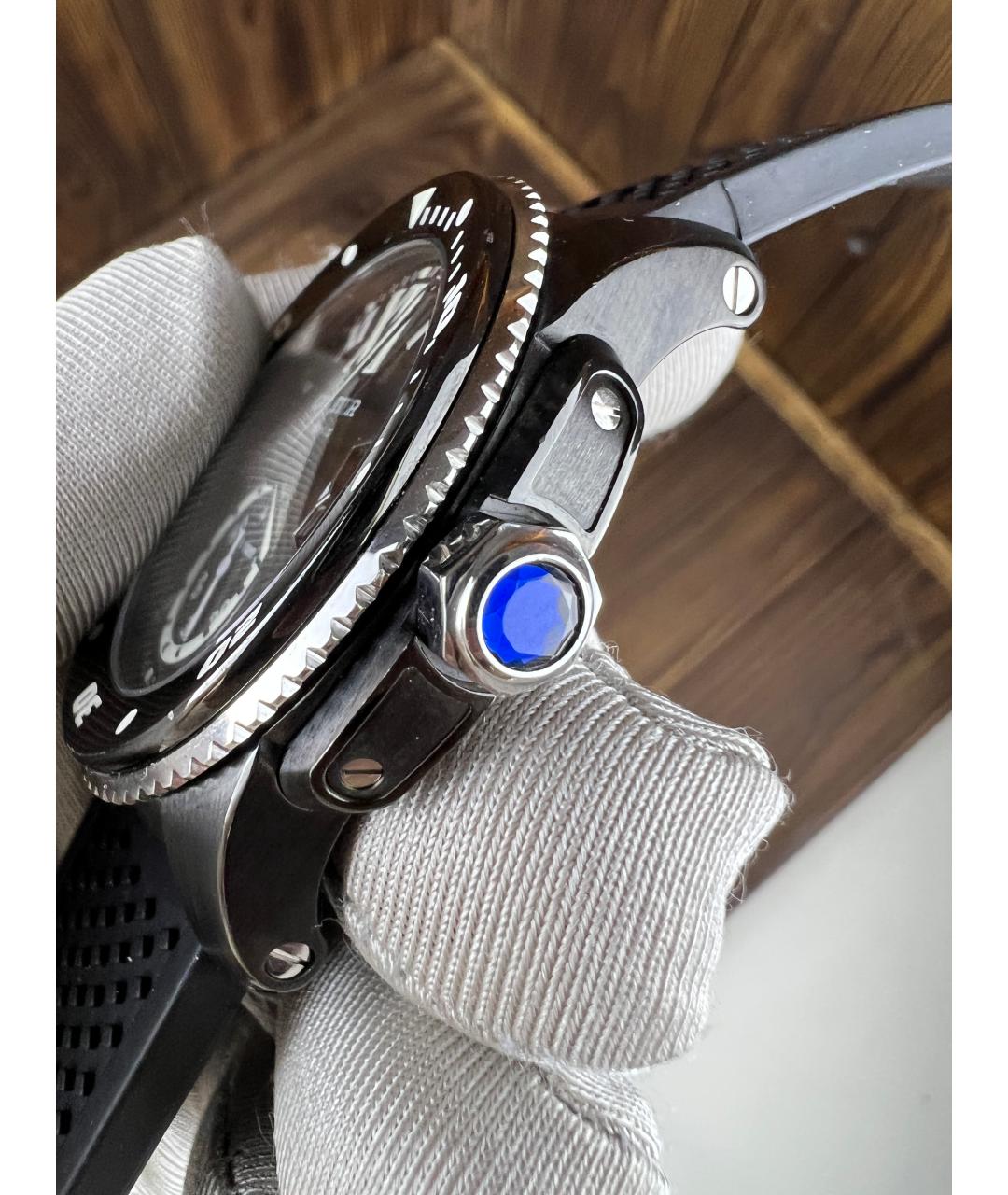 CARTIER Черные часы, фото 4