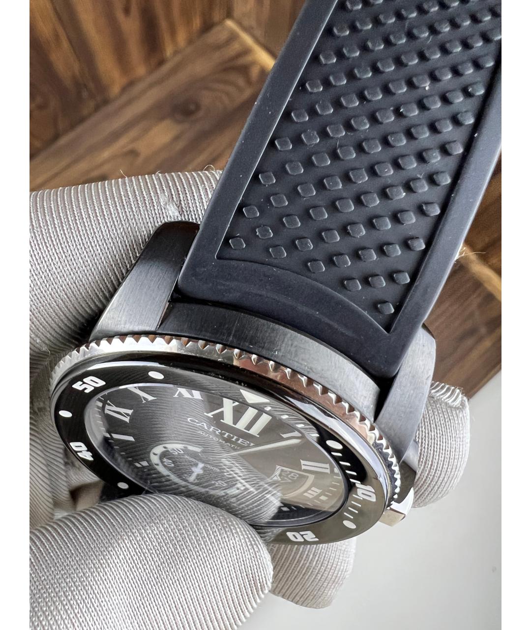 CARTIER Черные часы, фото 7