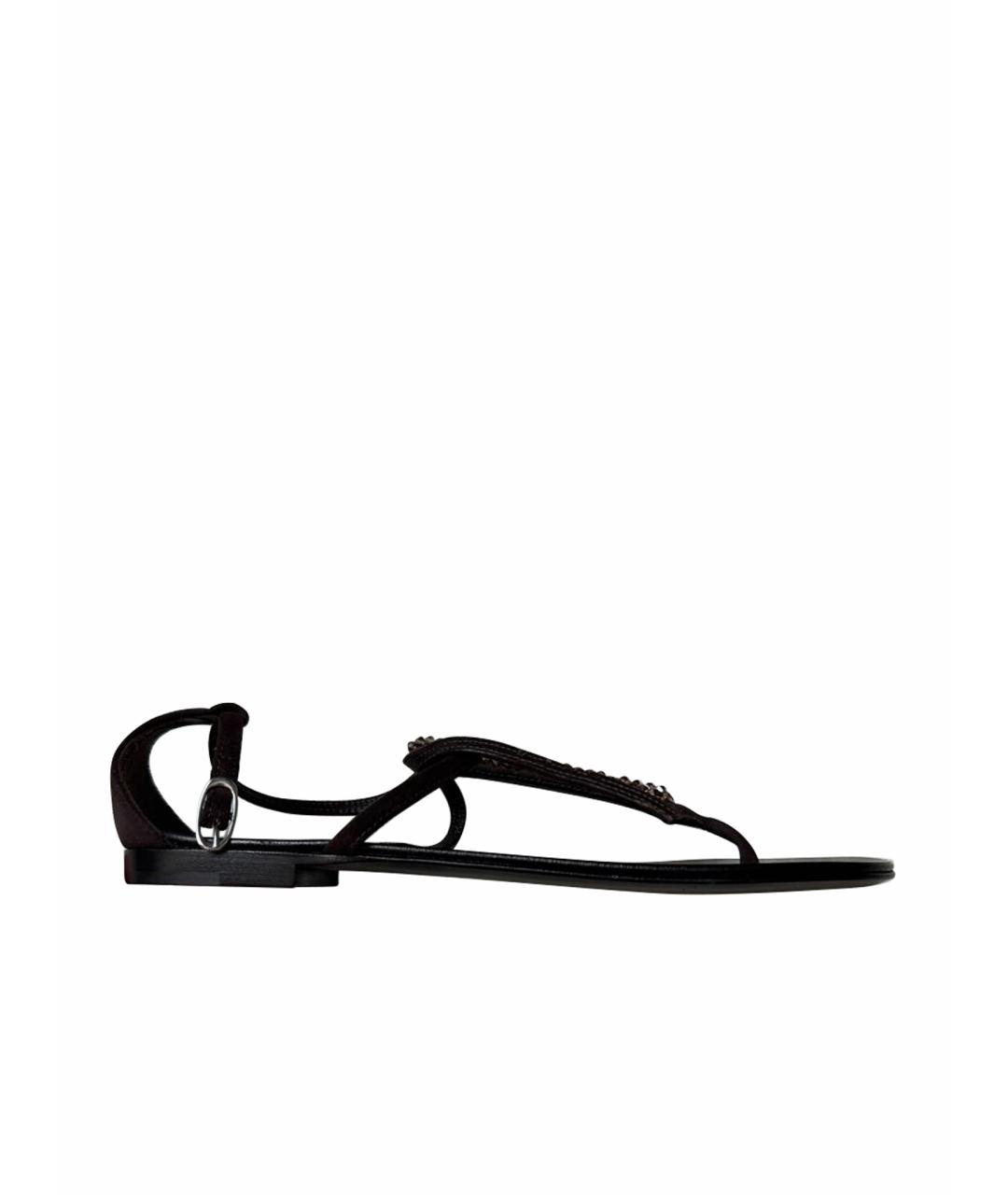 GIUSEPPE ZANOTTI DESIGN Коричневые замшевые сандалии, фото 1