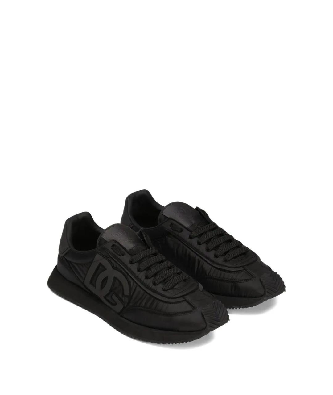 DOLCE&GABBANA Черные синтетические низкие кроссовки / кеды, фото 2