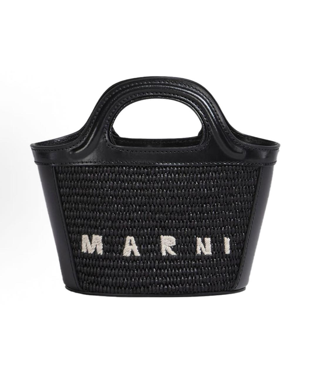 MARNI Черная пляжная сумка, фото 7