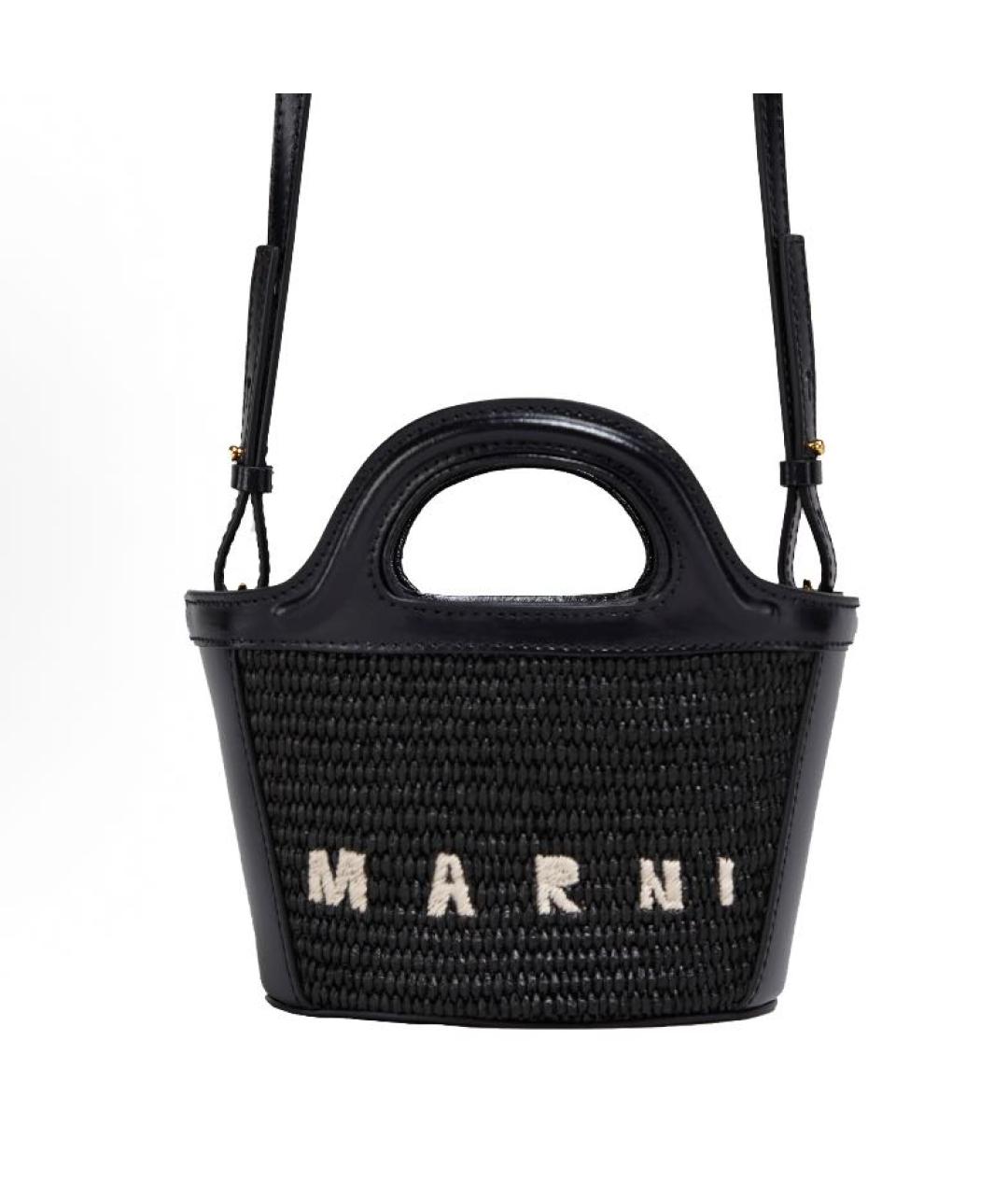 MARNI Черная пляжная сумка, фото 2