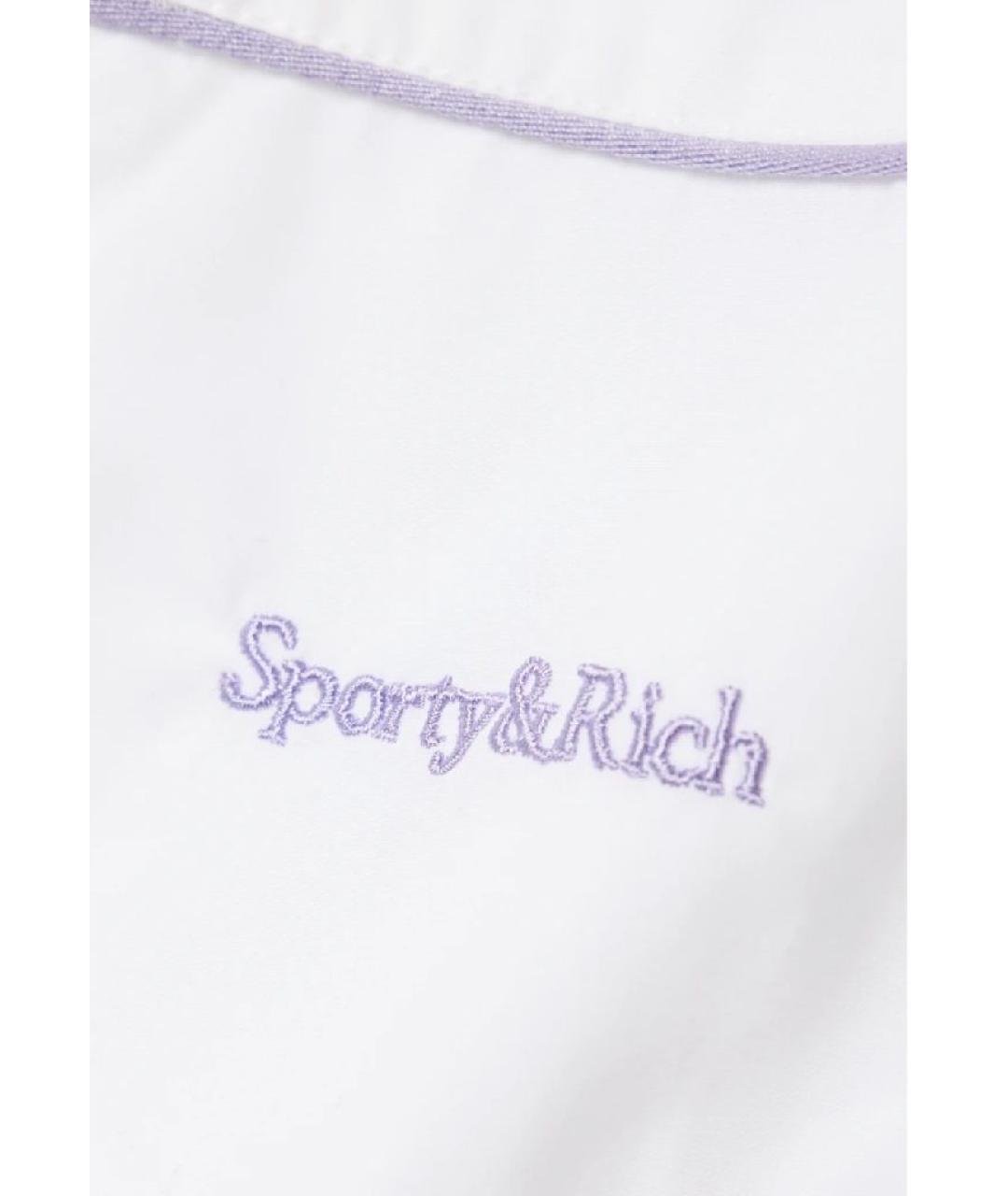 SPORTY AND RICH Белая хлопковая рубашка, фото 4