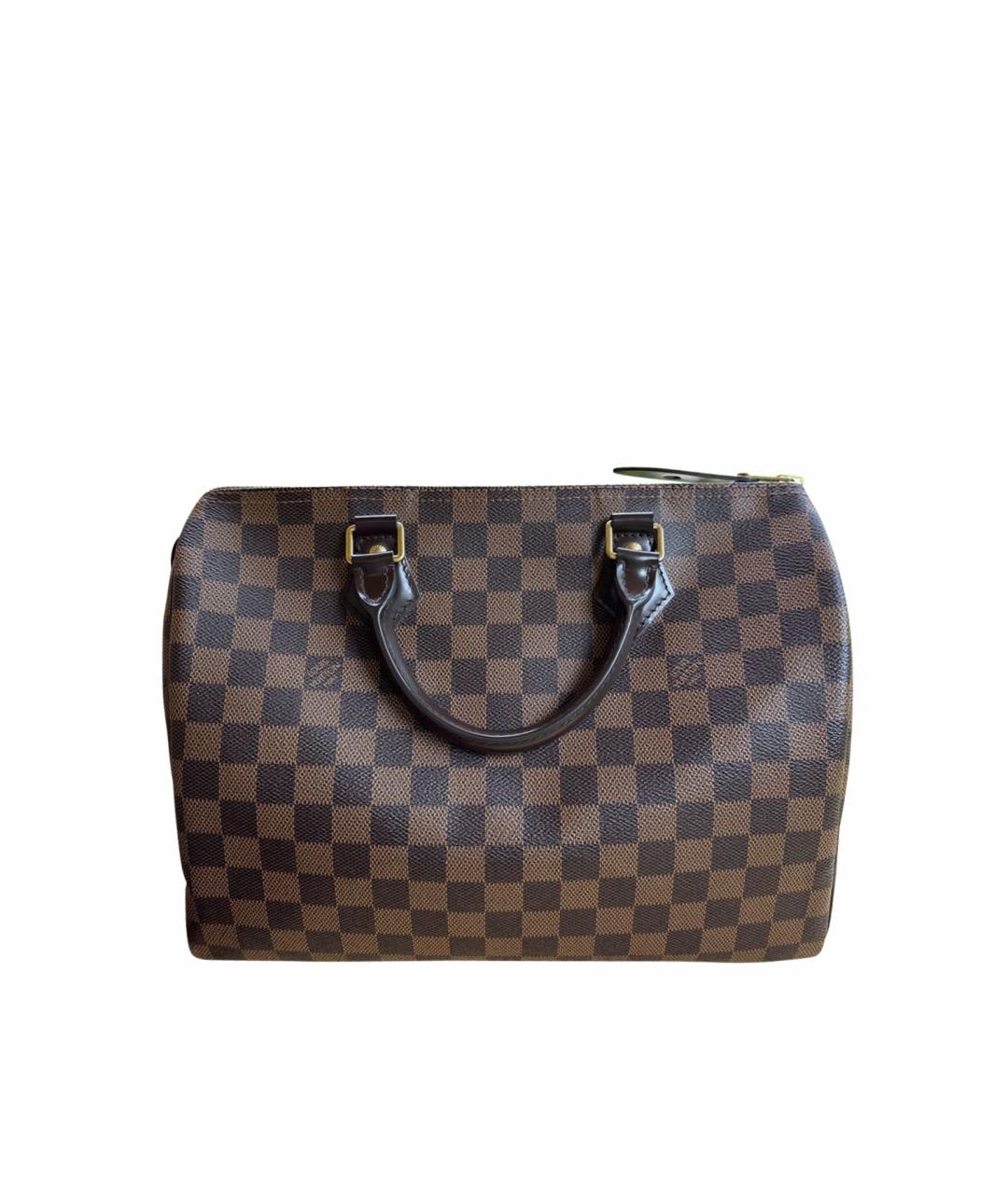 LOUIS VUITTON Коричневая сумка с короткими ручками из искусственной кожи, фото 1