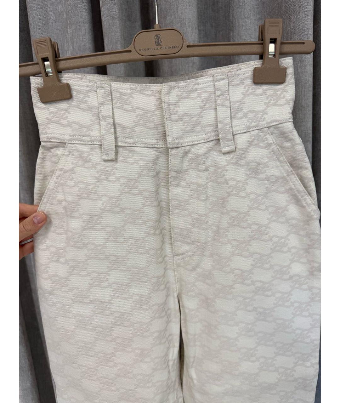 FENDI Белые джинсы слим, фото 3