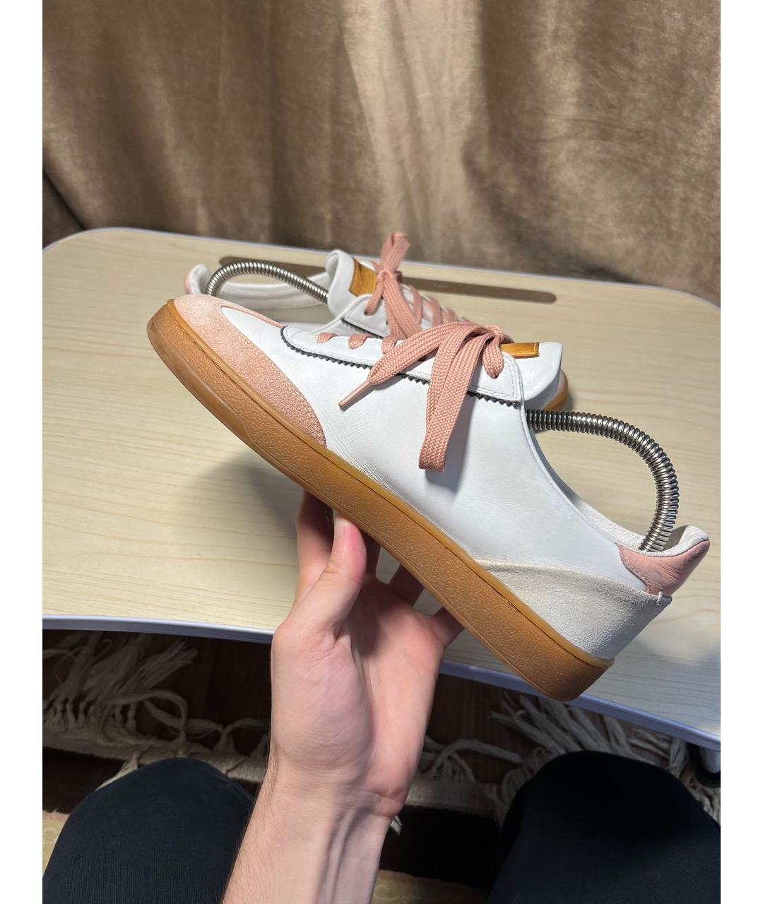 LOUIS VUITTON Белые кожаные кеды, фото 6