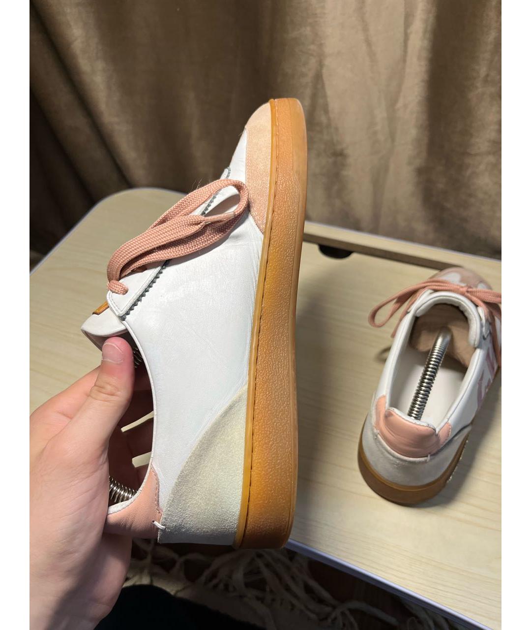 LOUIS VUITTON Белые кожаные кеды, фото 7