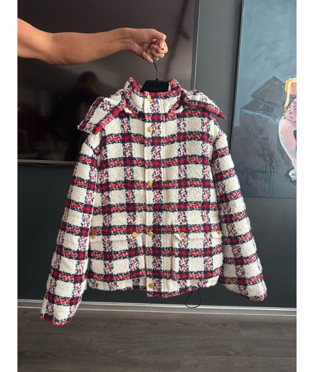 GUCCI Белая шерстяная куртка, фото 9
