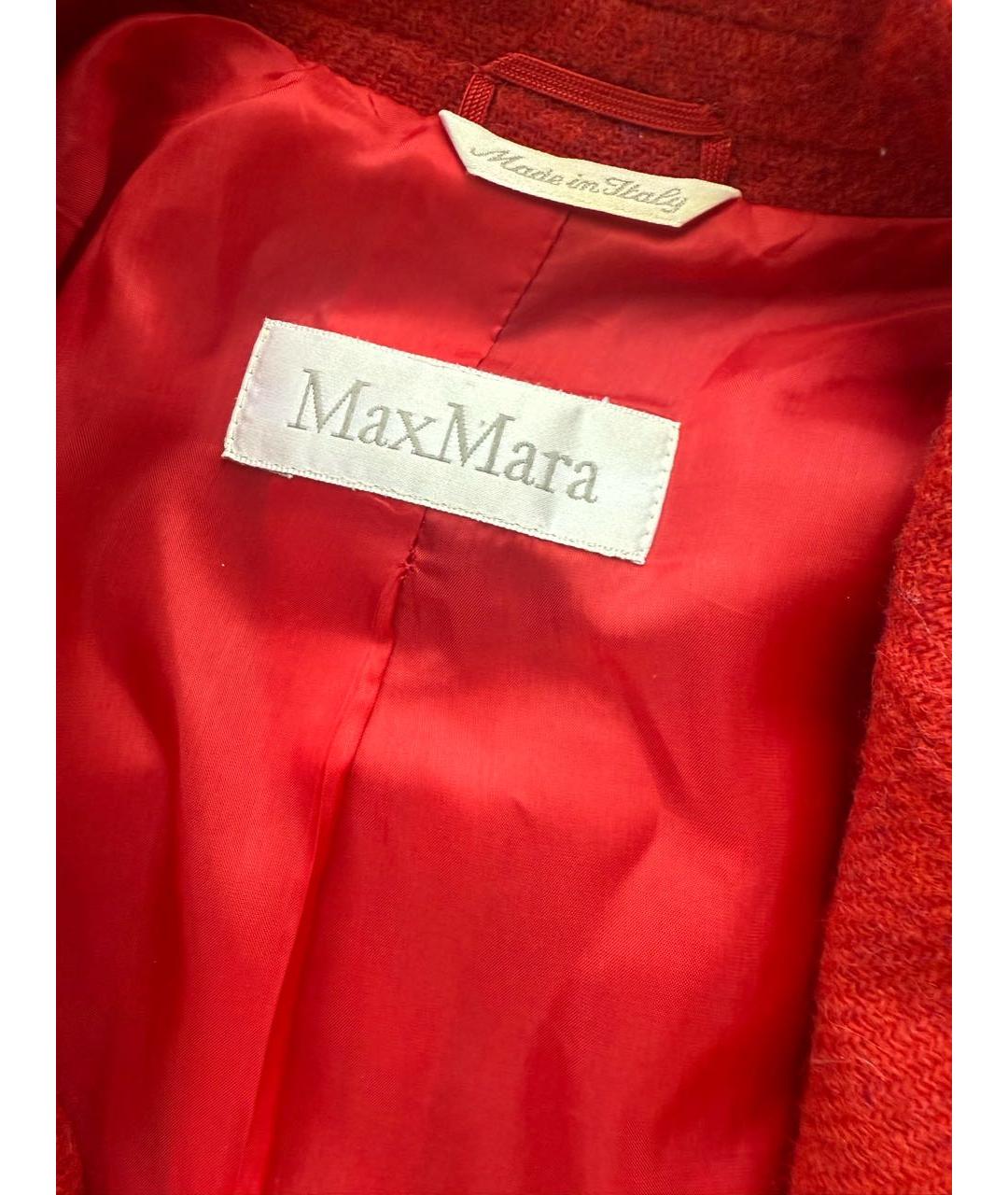 MAX MARA Красный шерстяной жакет/пиджак, фото 6
