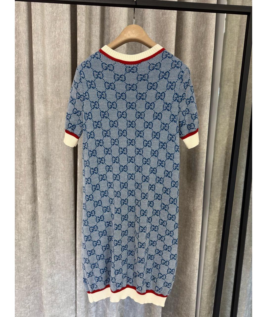 GUCCI Голубое повседневное платье, фото 2