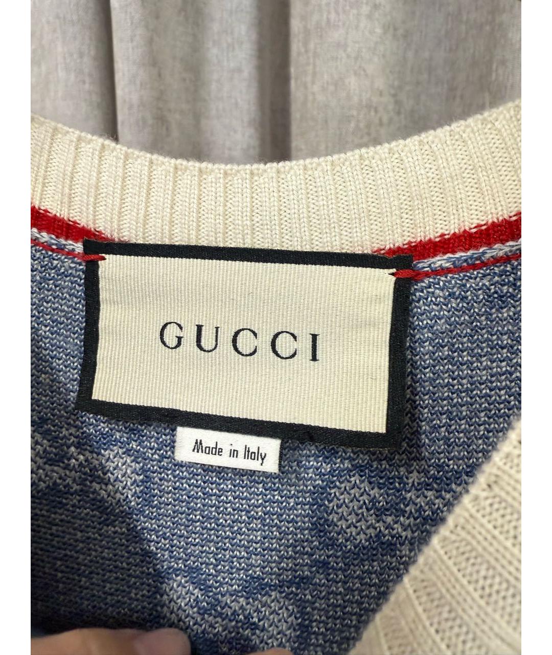 GUCCI Голубое повседневное платье, фото 6