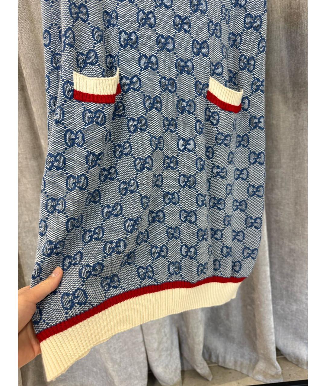 GUCCI Голубое повседневное платье, фото 5