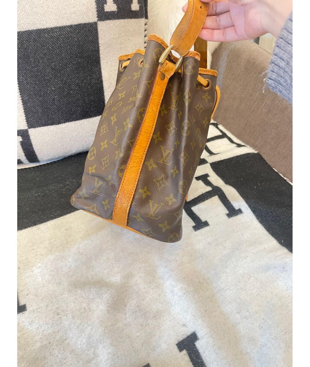 LOUIS VUITTON Коричневая кожаная сумка тоут, фото 3