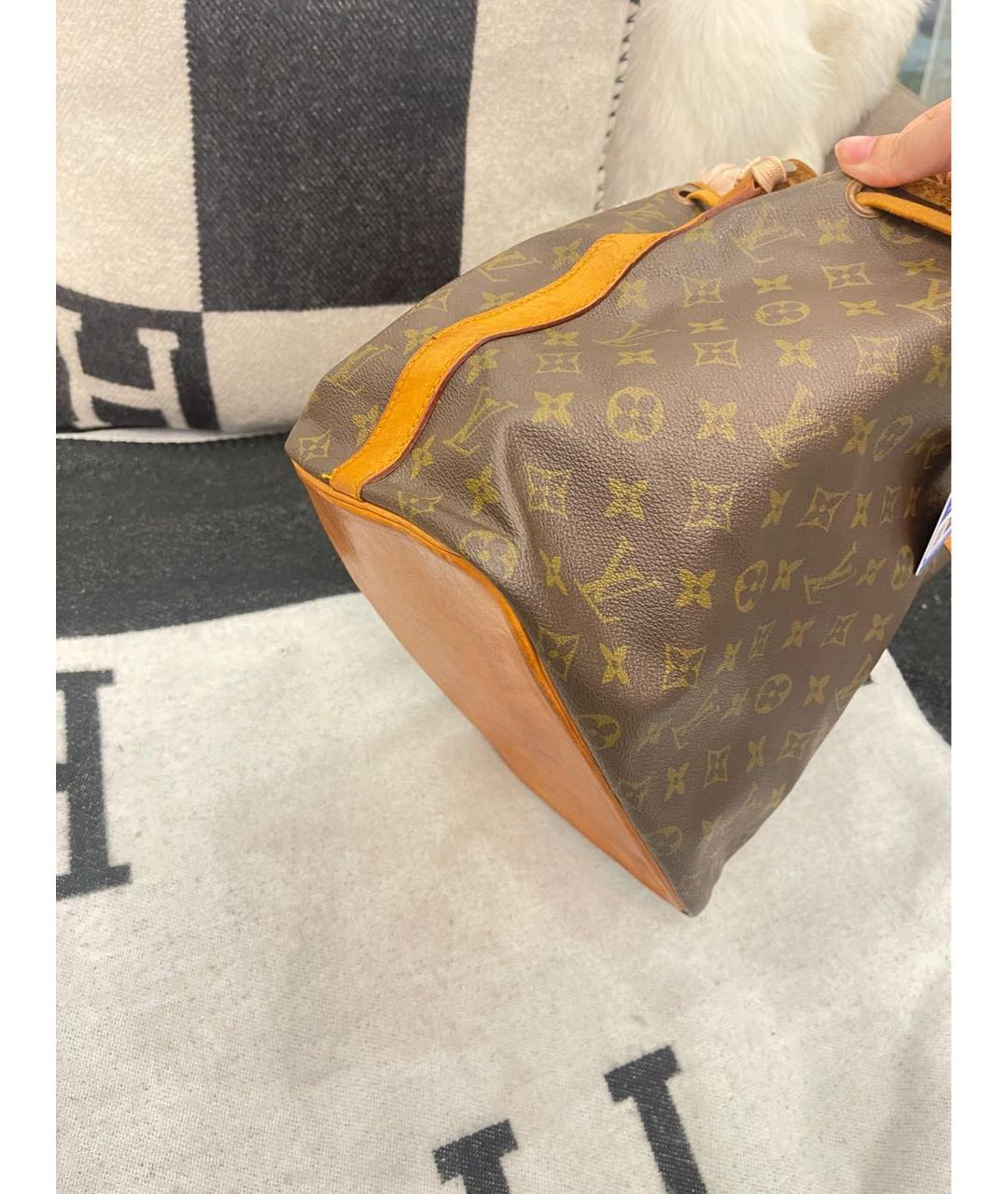 LOUIS VUITTON Коричневая кожаная сумка тоут, фото 5
