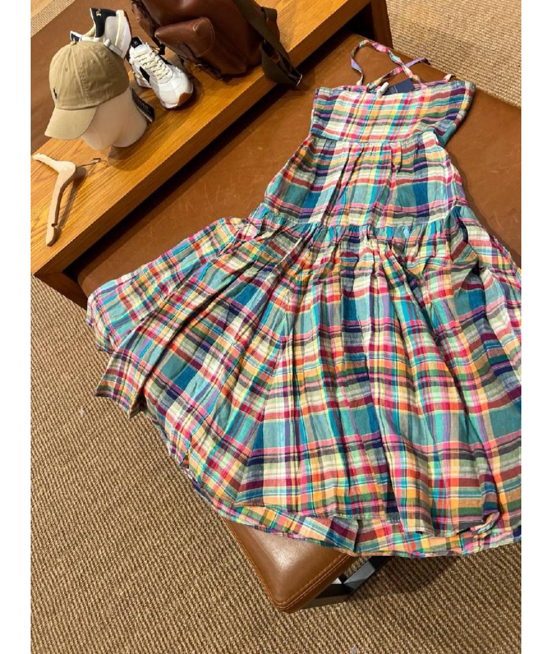 POLO RALPH LAUREN Мульти льняной сарафан, фото 5