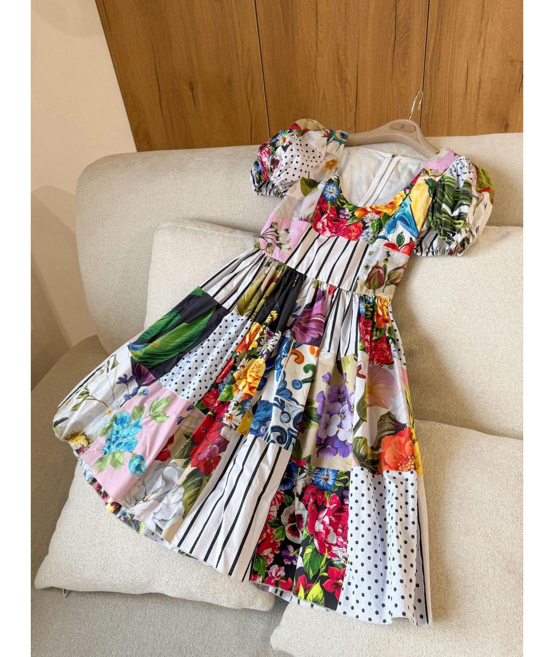 DOLCE&GABBANA Мульти повседневное платье, фото 5