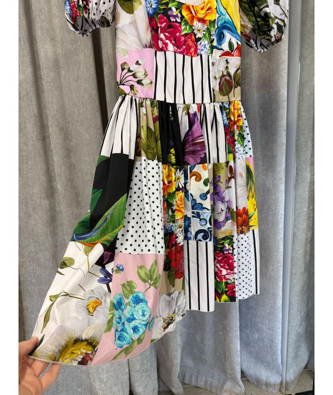 DOLCE&GABBANA Мульти повседневное платье, фото 4