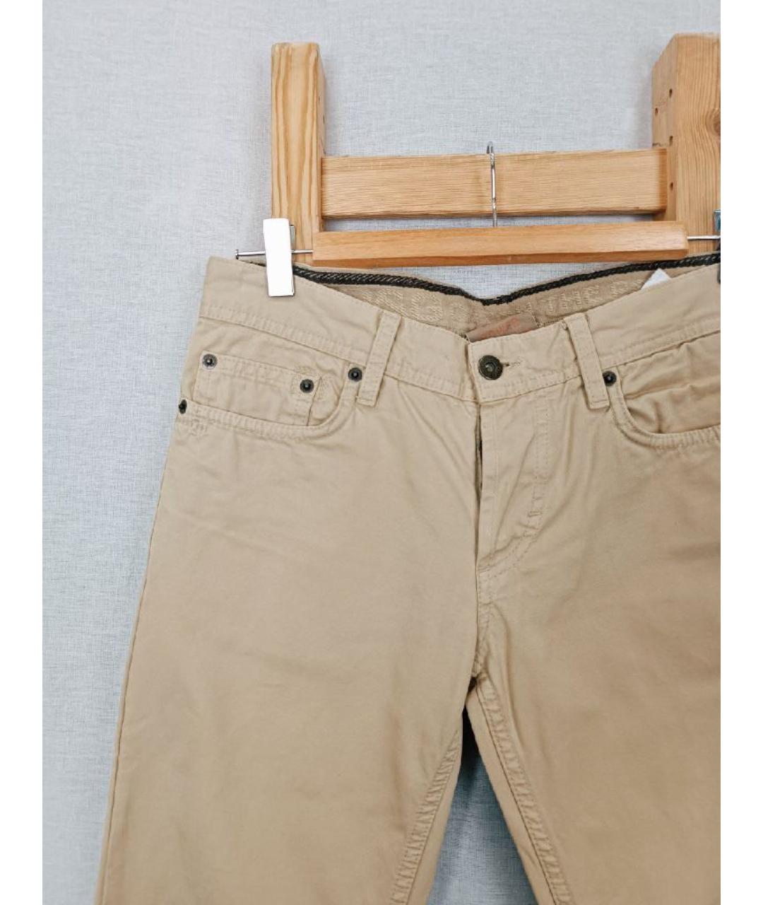DOLCE&GABBANA Бежевые хлопковые прямые джинсы, фото 4